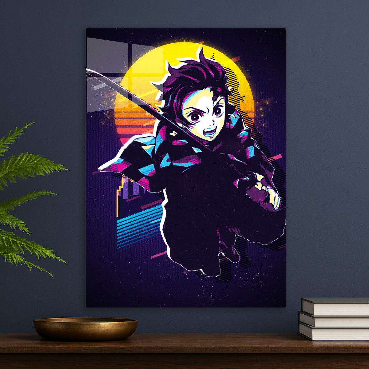 Tanjiro Kamado, Demon Slayer Kimetsu no Yaiba Retro Art