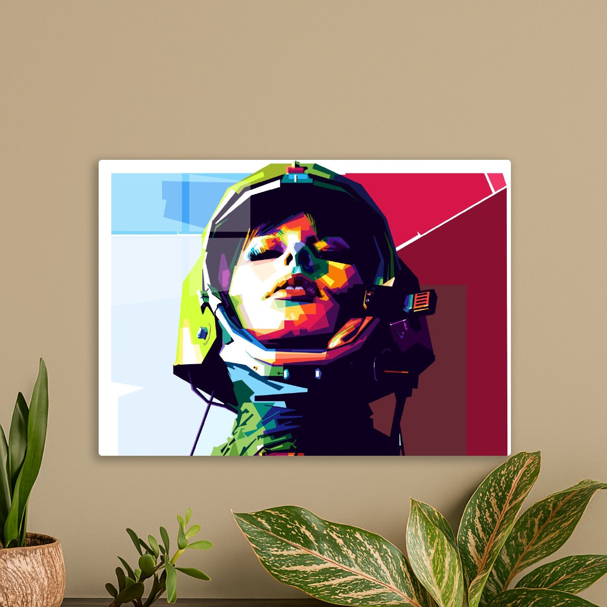 Astronaut Girl WPAP Popart