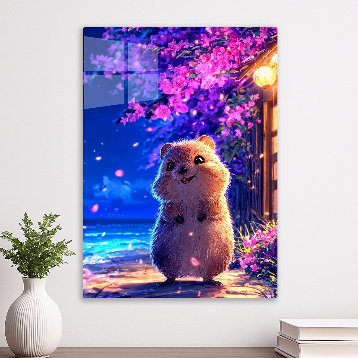 Joyful Quokka Under Sakura