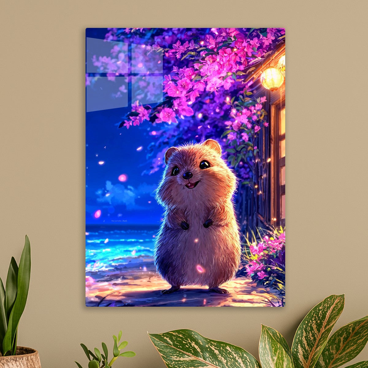 Joyful Quokka Under Sakura