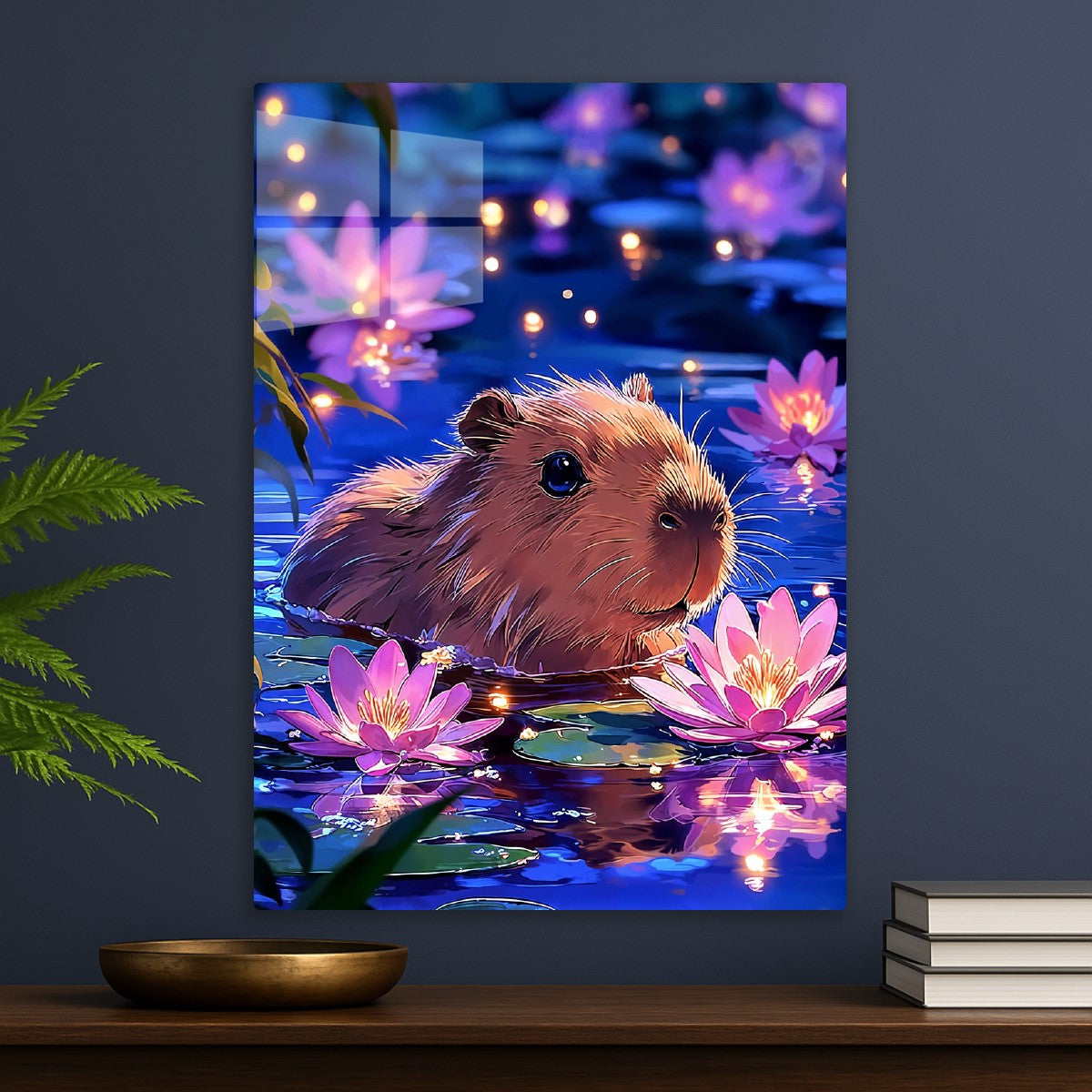 Capybara in Blooming Lotus