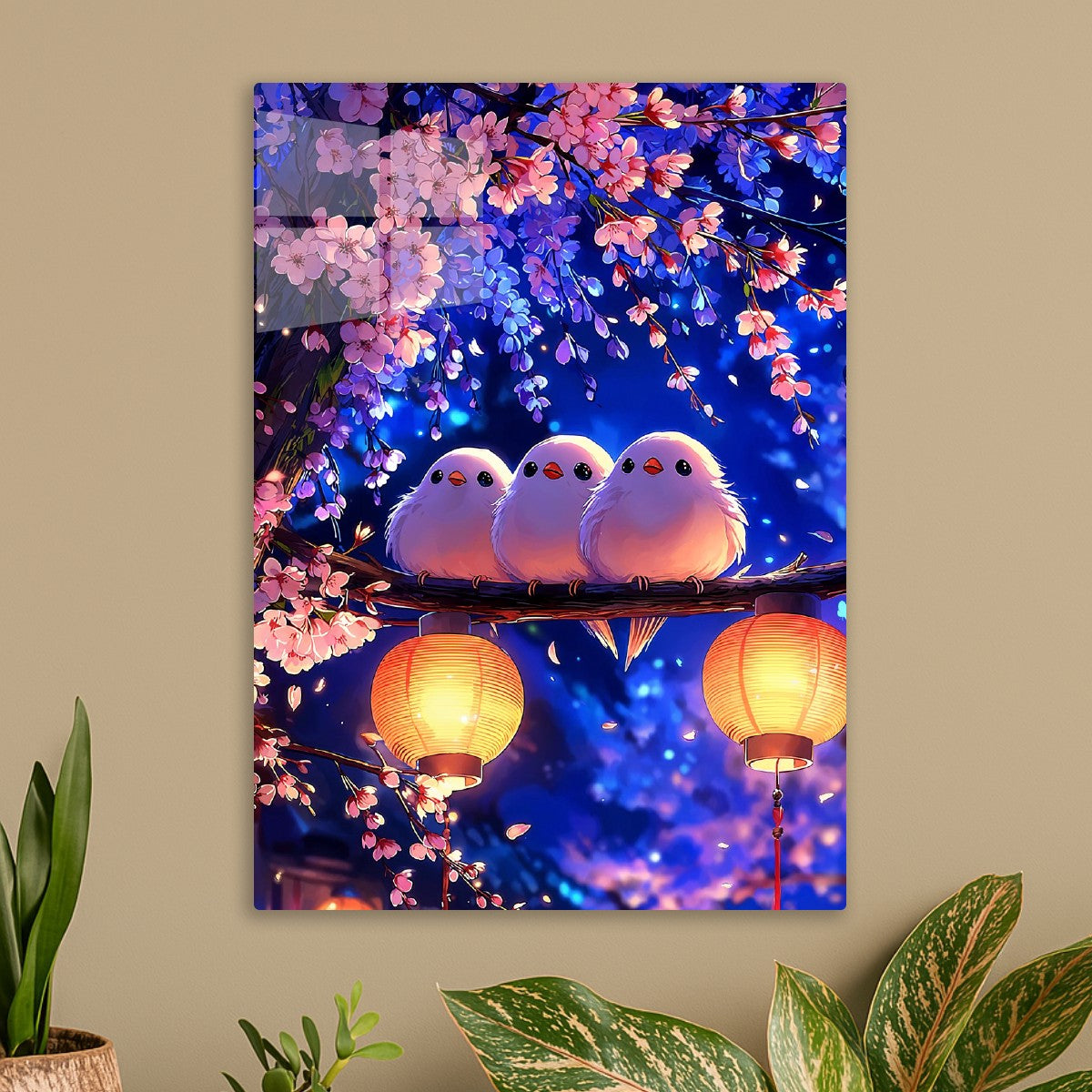 Three Lantern Birds Sakura