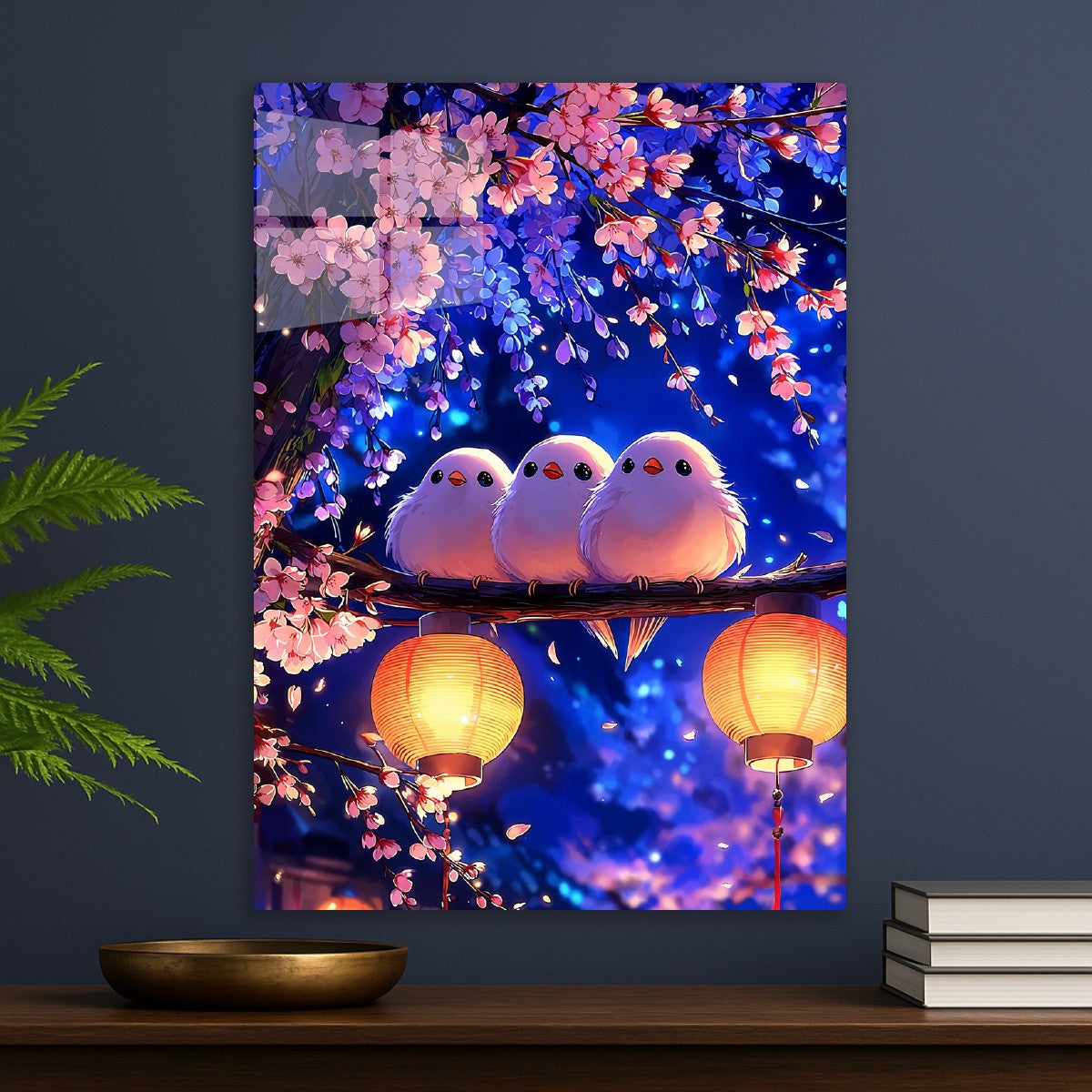 Three Lantern Birds Sakura