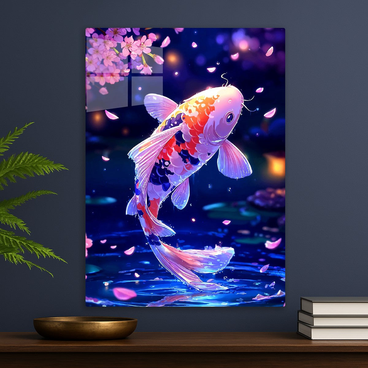 Koi Leap Through Sakura Light