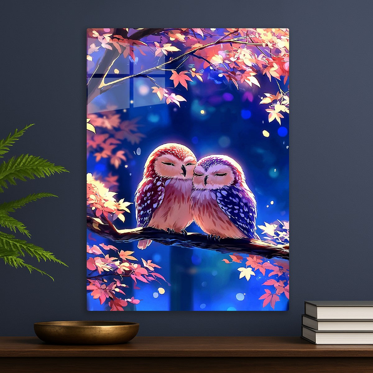 Loving Owls in Sakura Light