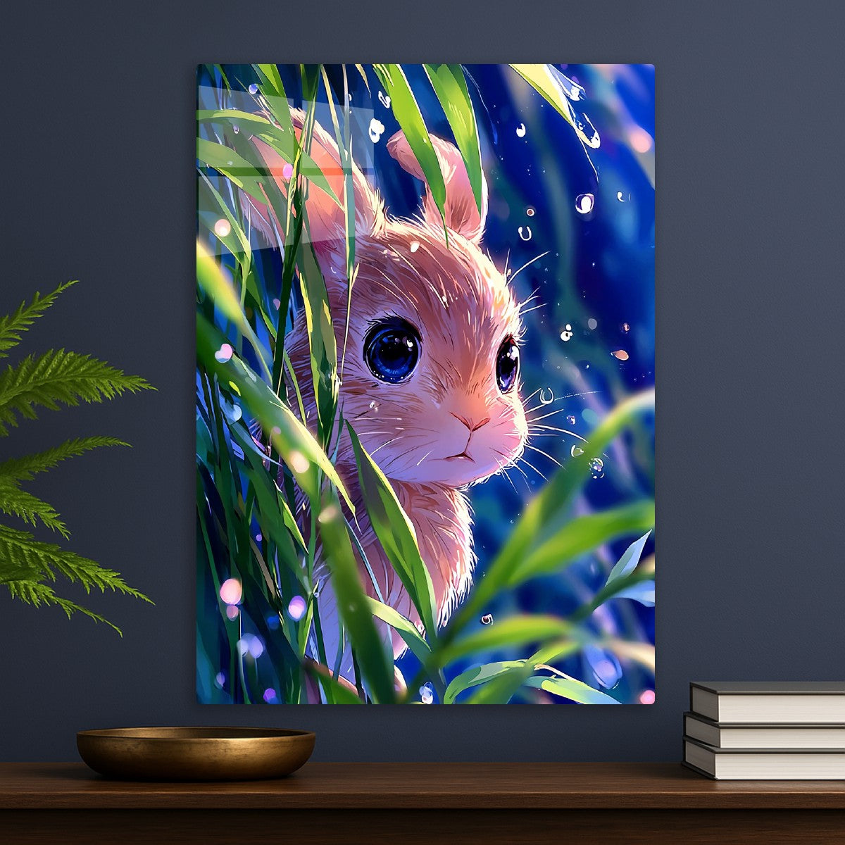 Innocent Bunny in Bamboo Rain