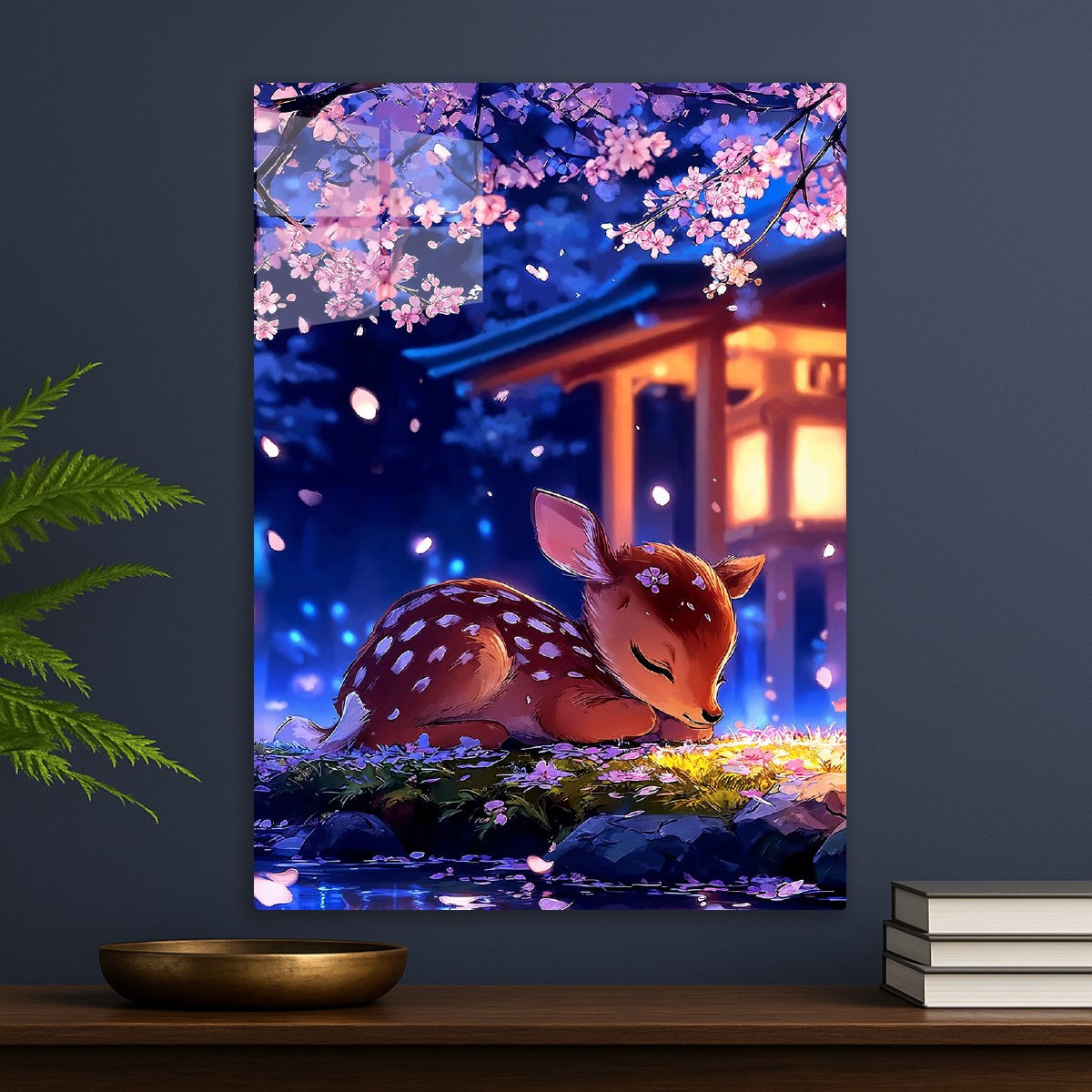 Sleeping Fawn Beneath Sakura