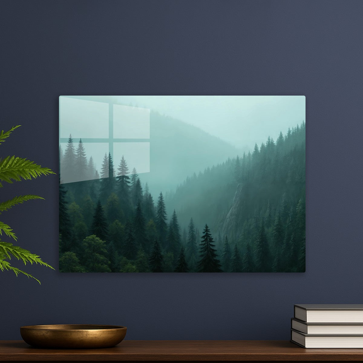 Forest with large pine trees