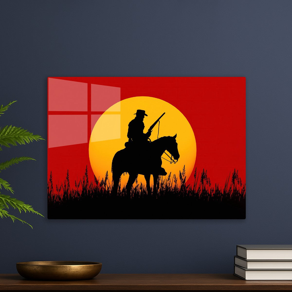 Cowboy's Last Ride Sunset 