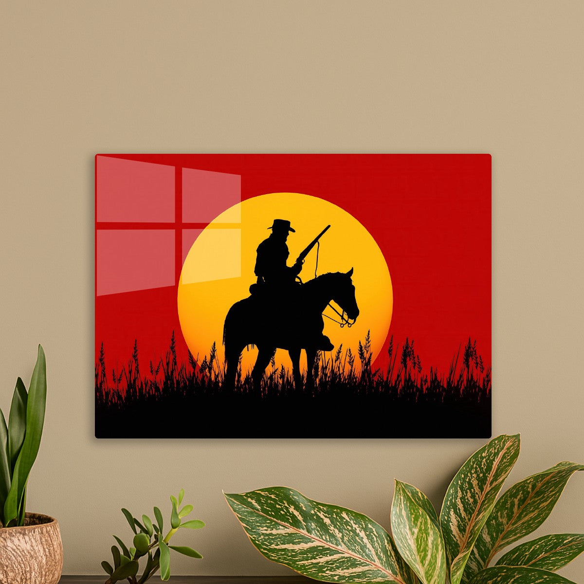 Cowboy's Last Ride Sunset 