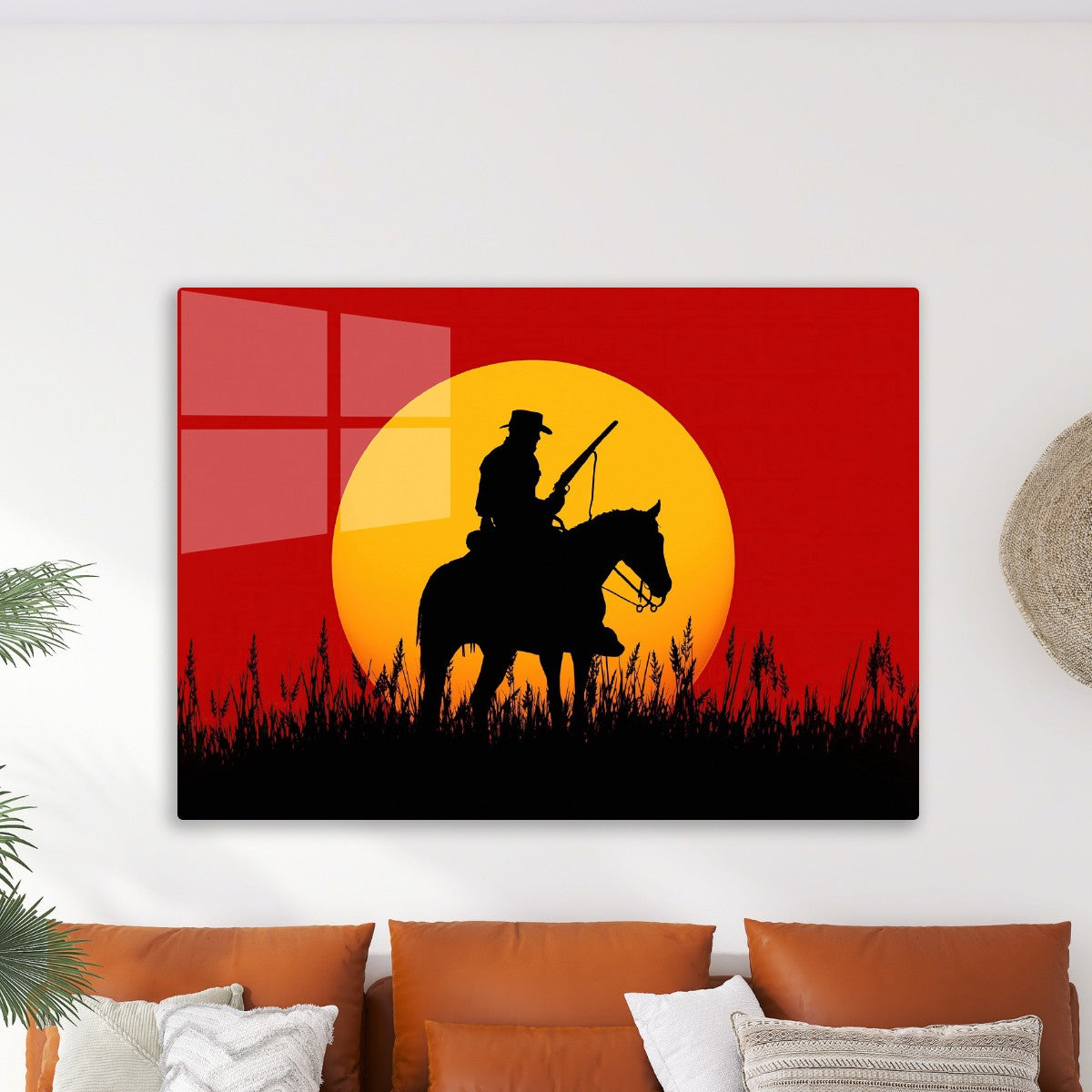 Cowboy's Last Ride Sunset 