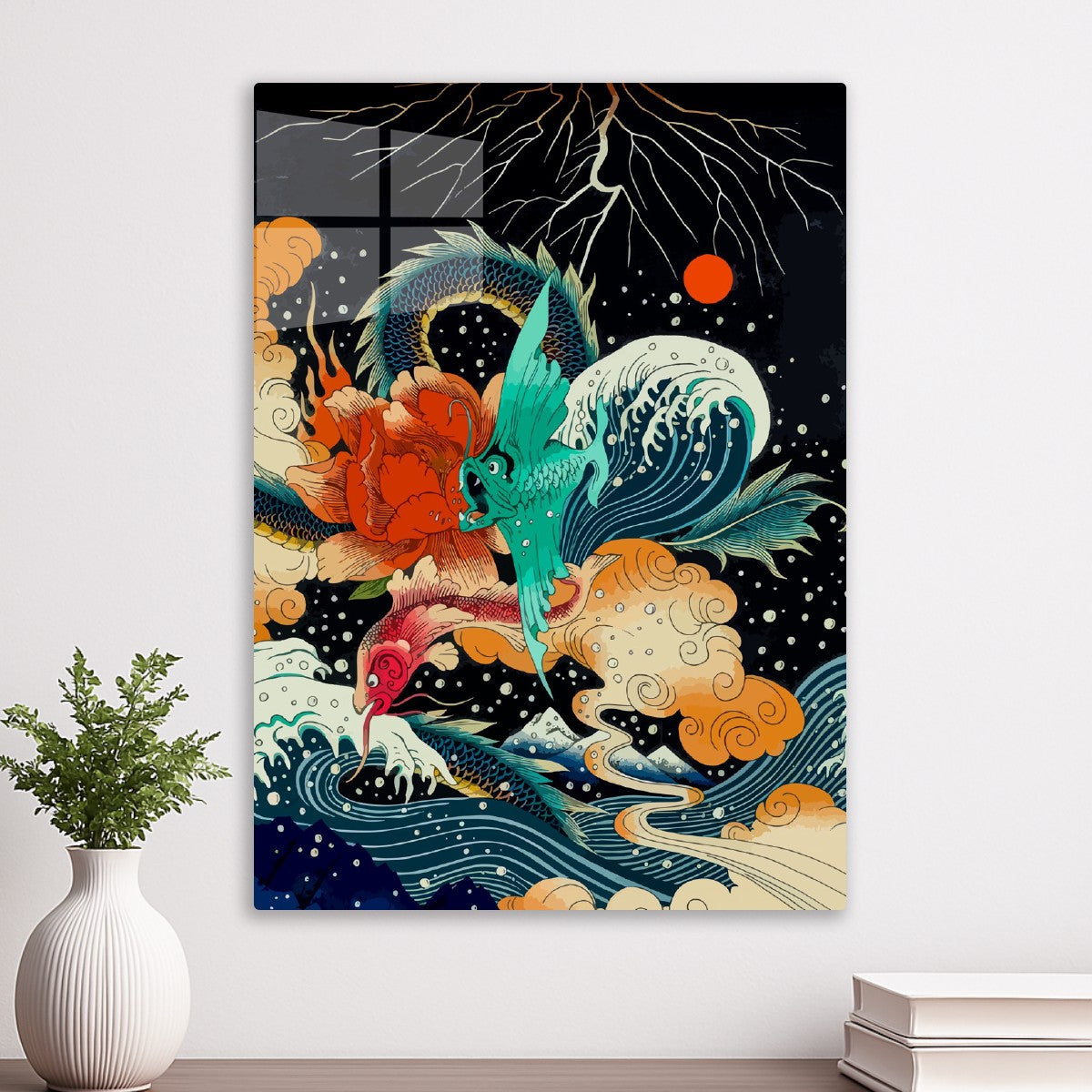 Japanese fish and dragon