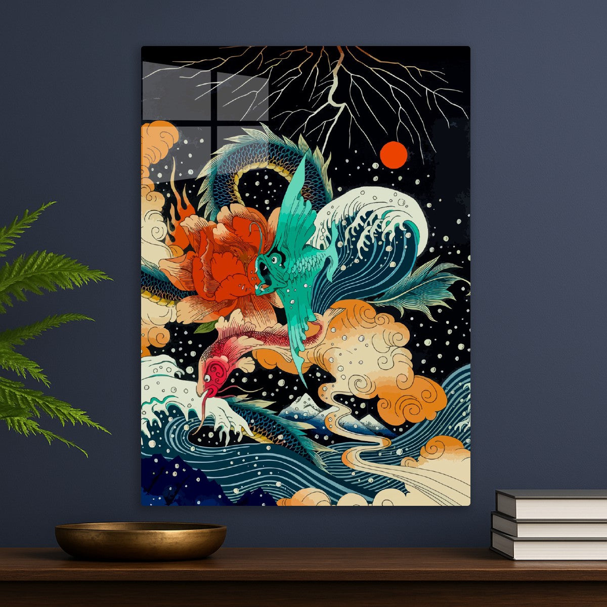 Japanese fish and dragon