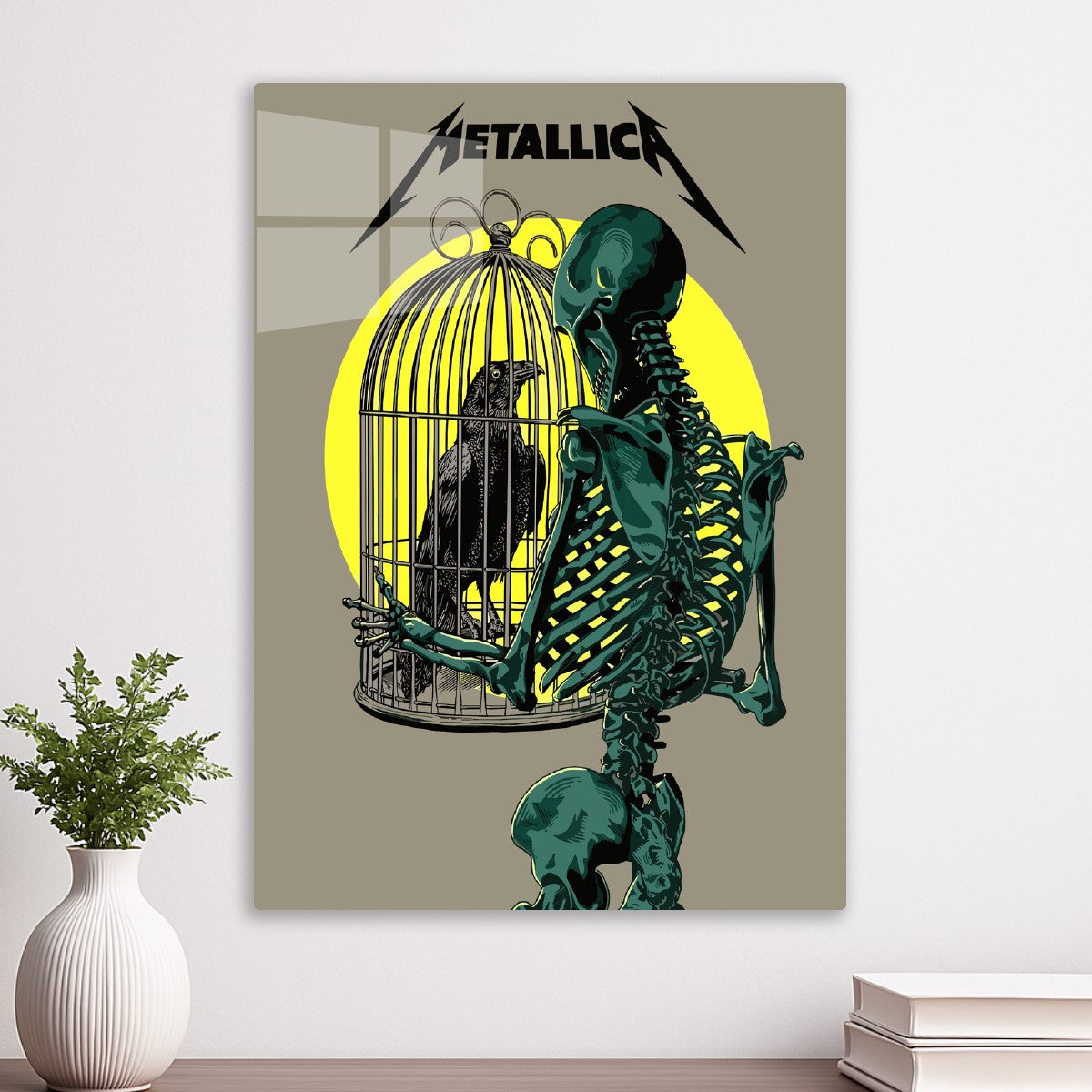 Metallica Skeleton and Raven