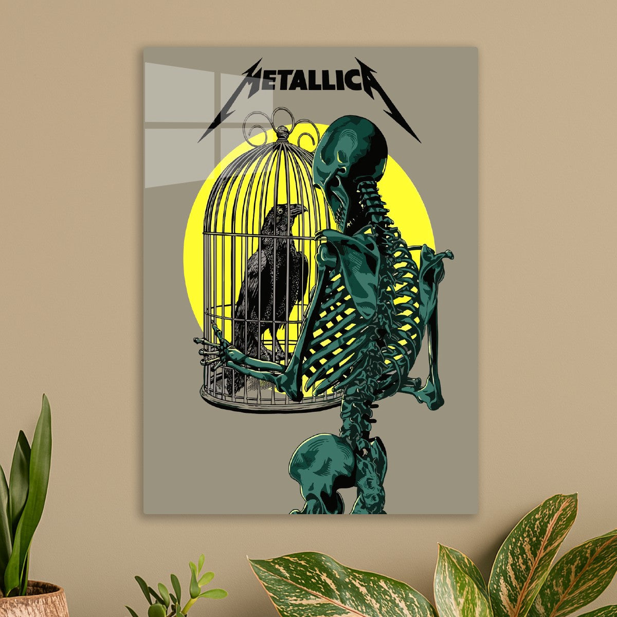 Metallica Skeleton and Raven