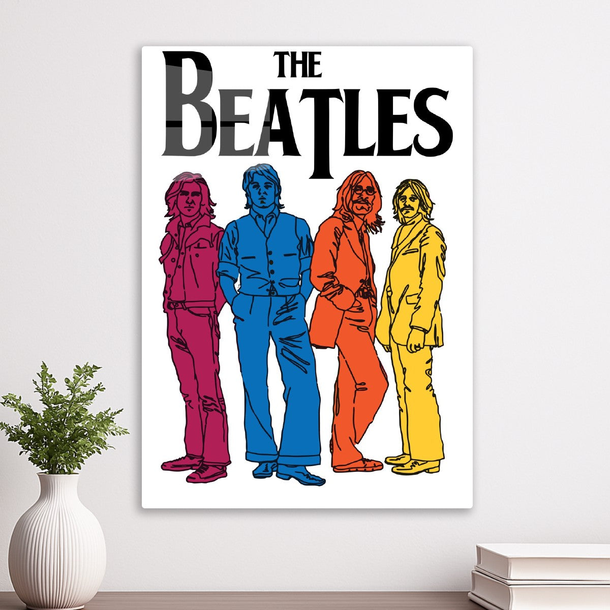 The Beatles Color Silhouete