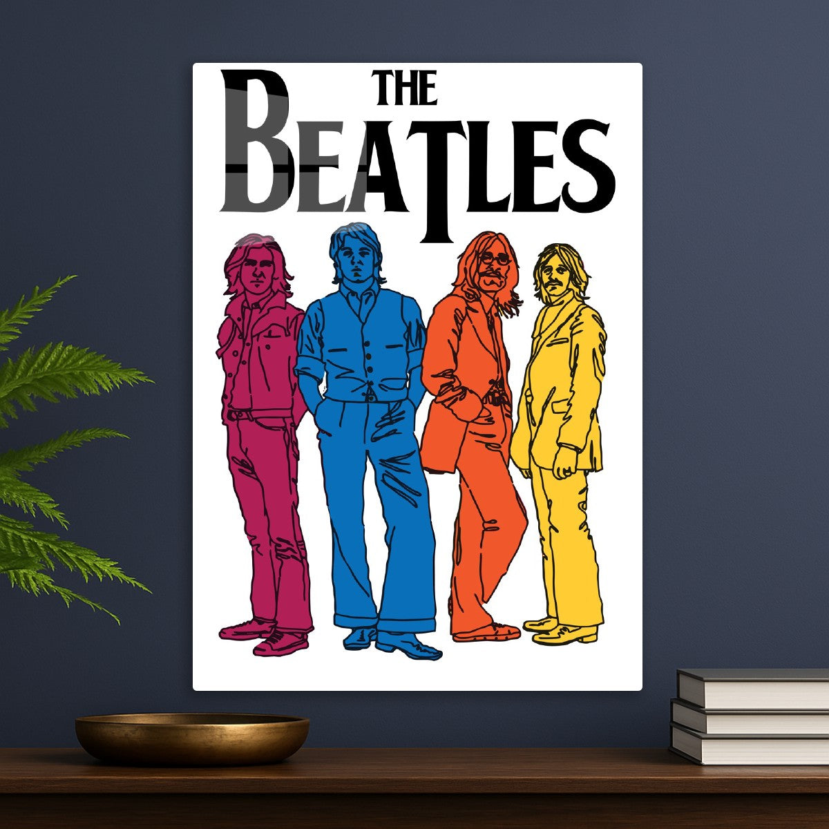 The Beatles Color Silhouete