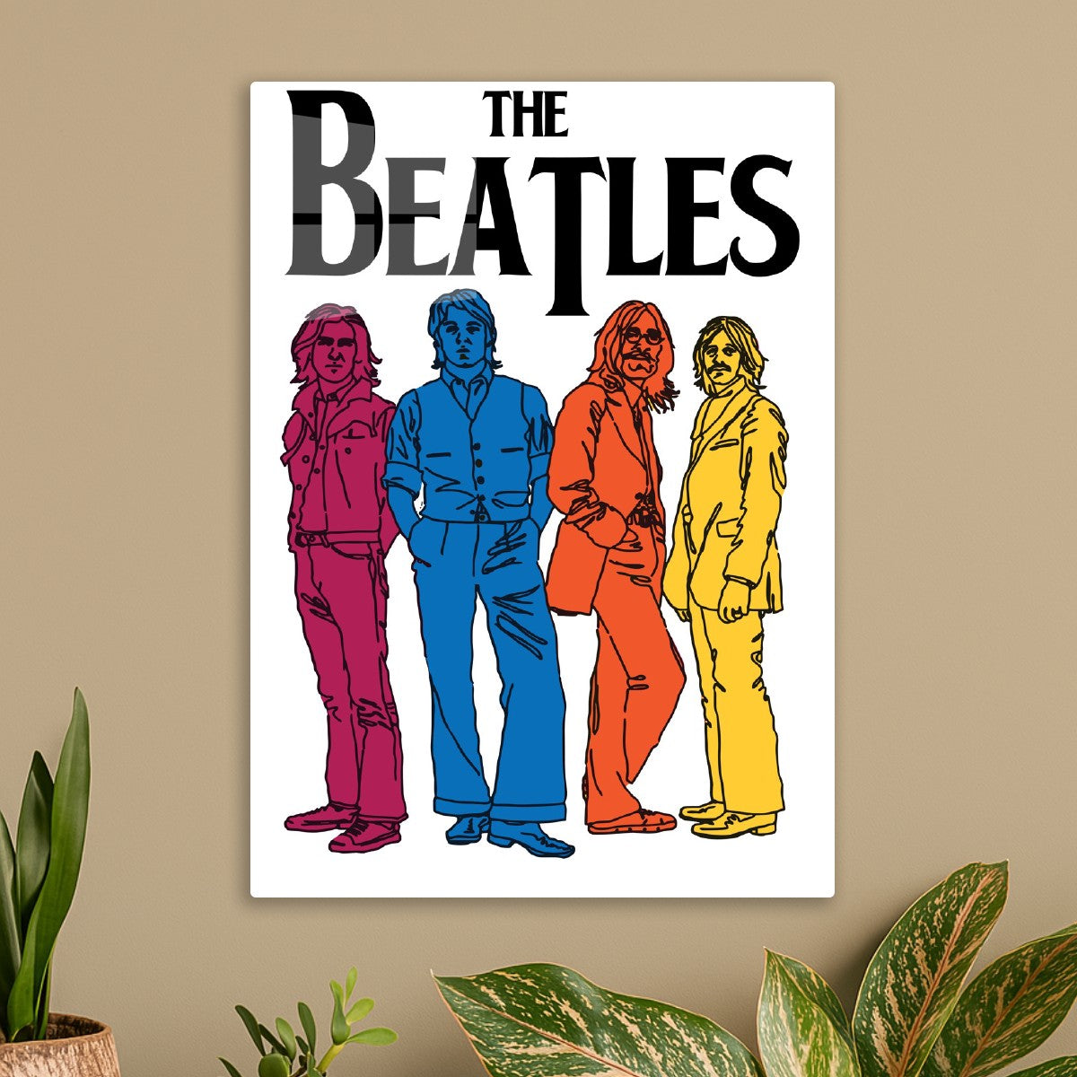The Beatles Color Silhouete