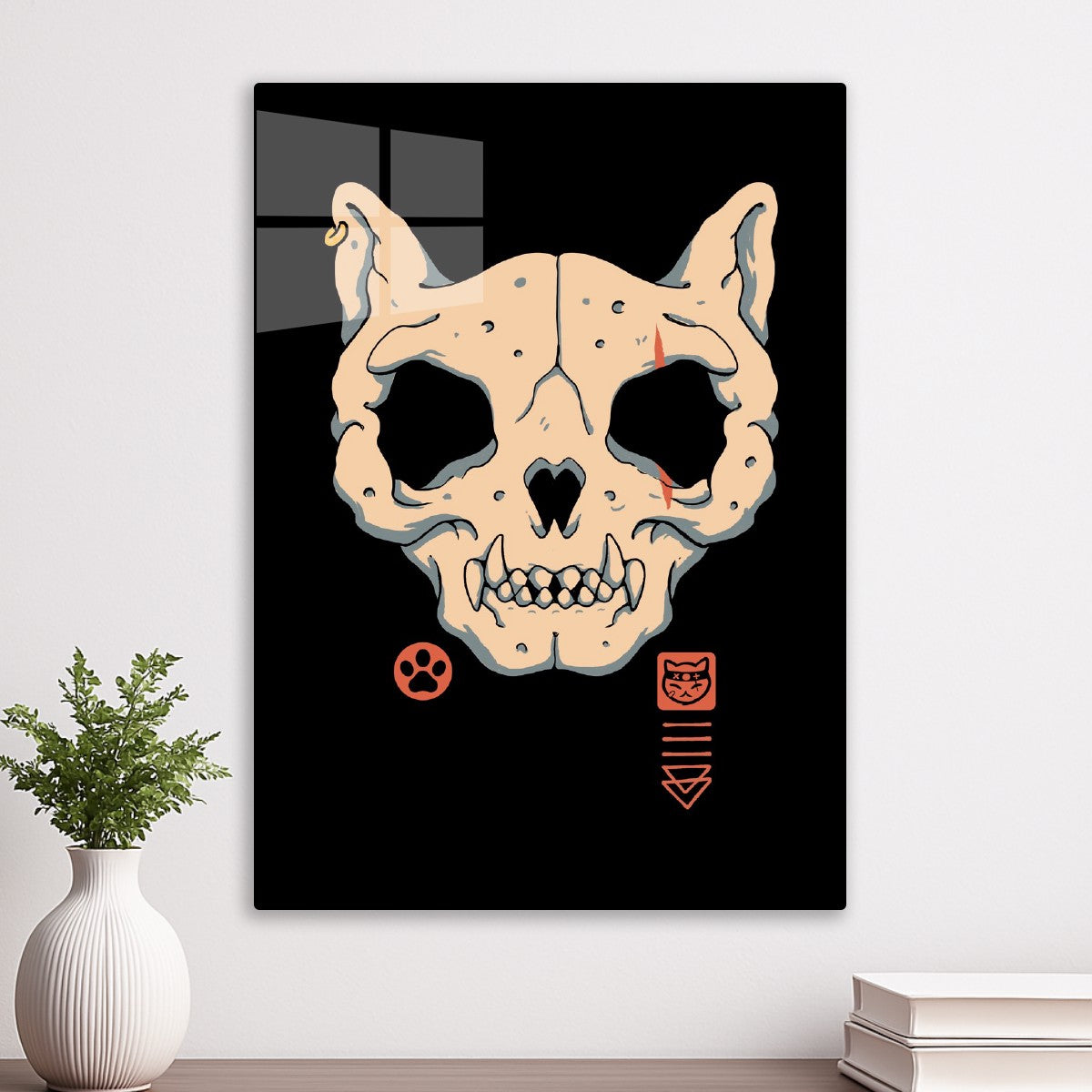 Cat Skull Gothic Dark Art 