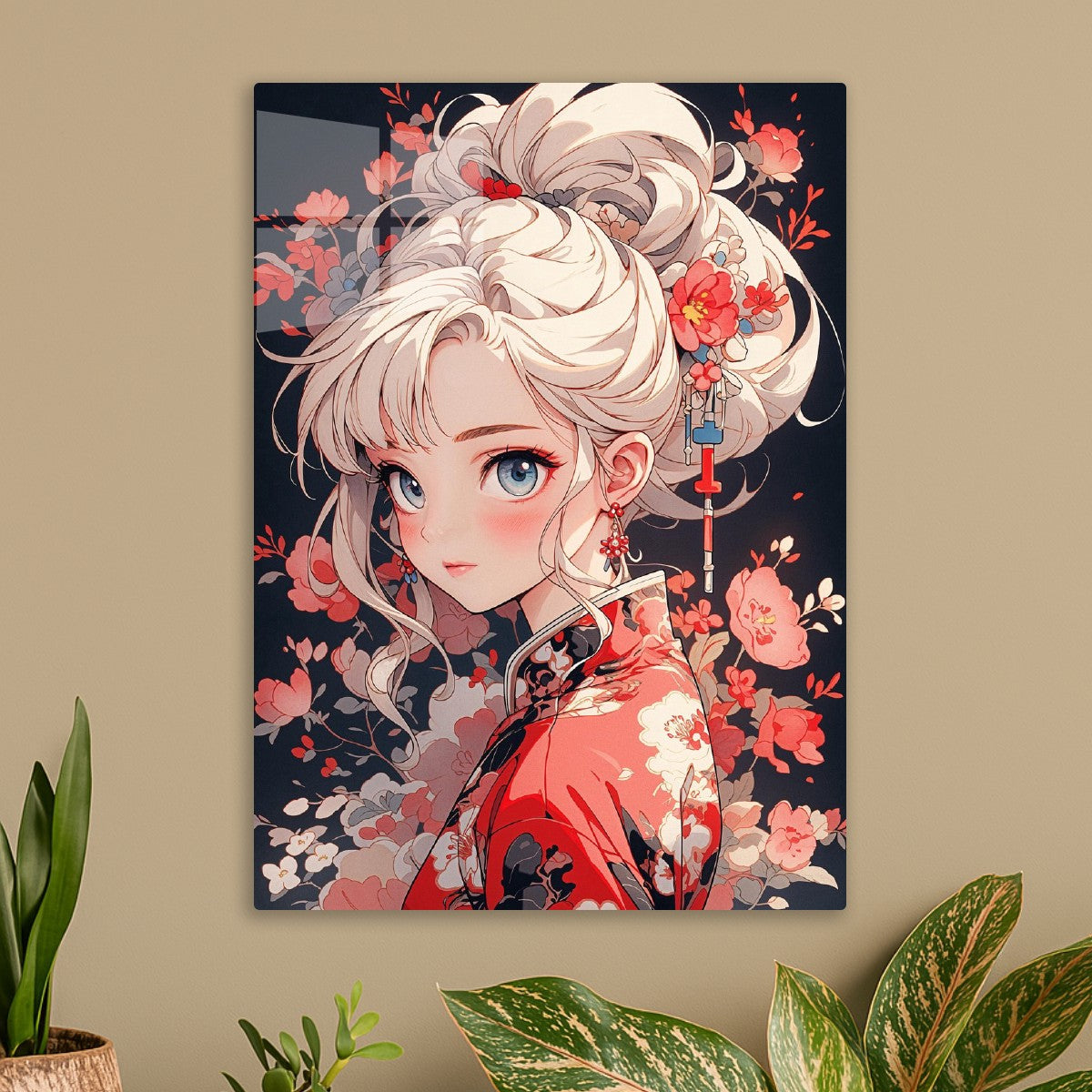 Blossom-Eyed Beauty in Kimono