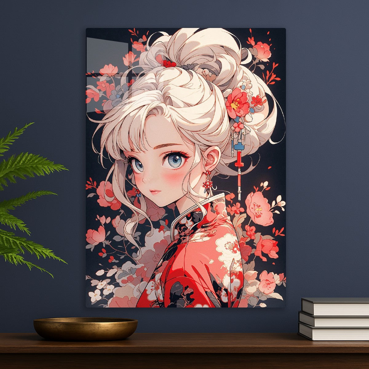 Blossom-Eyed Beauty in Kimono