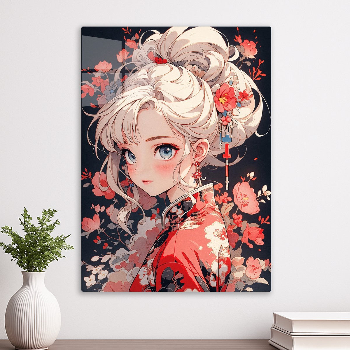 Blossom-Eyed Beauty in Kimono