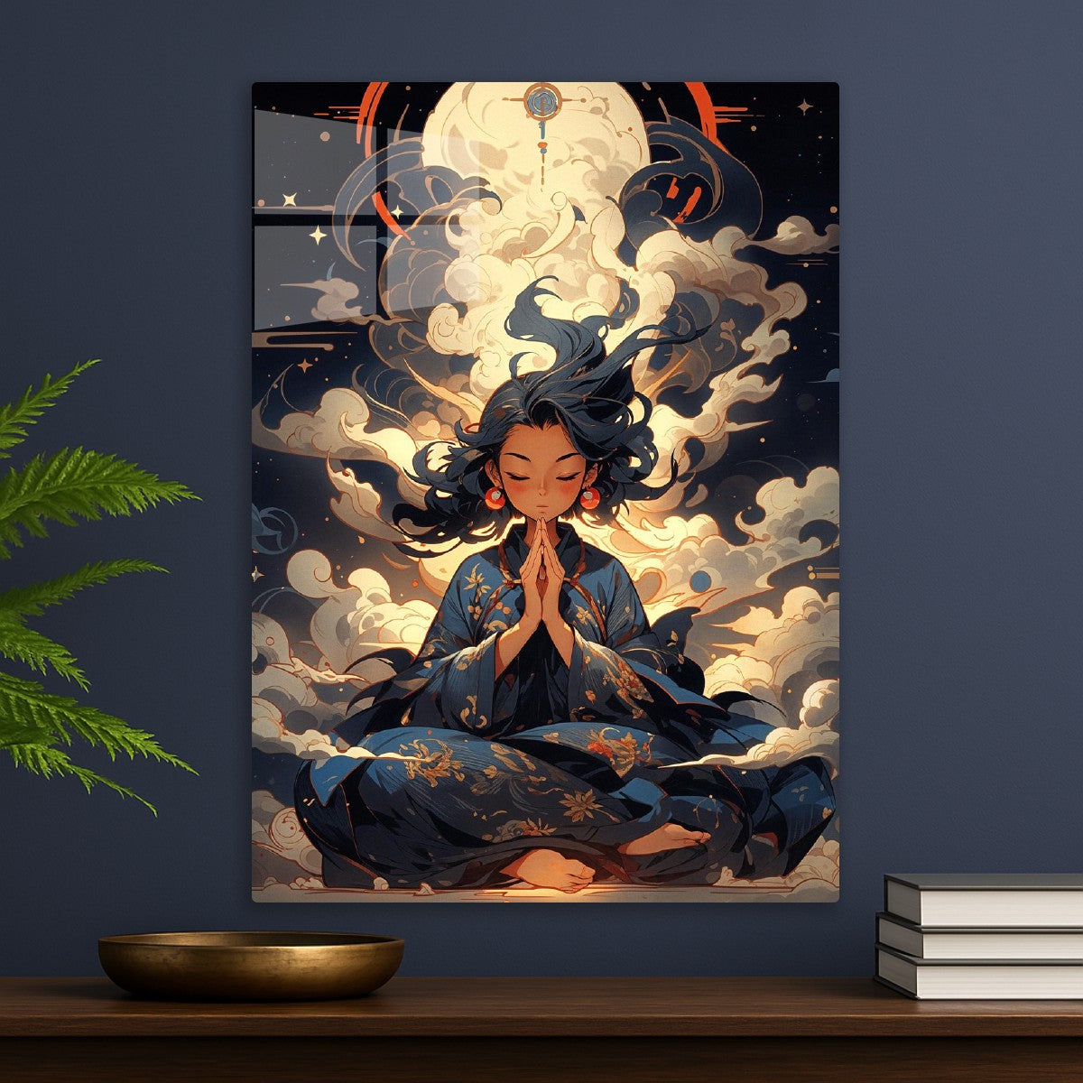 Moonlit Meditation in Kimono