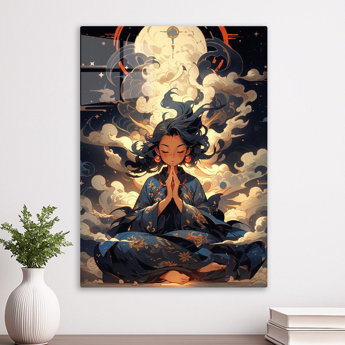 Moonlit Meditation in Kimono