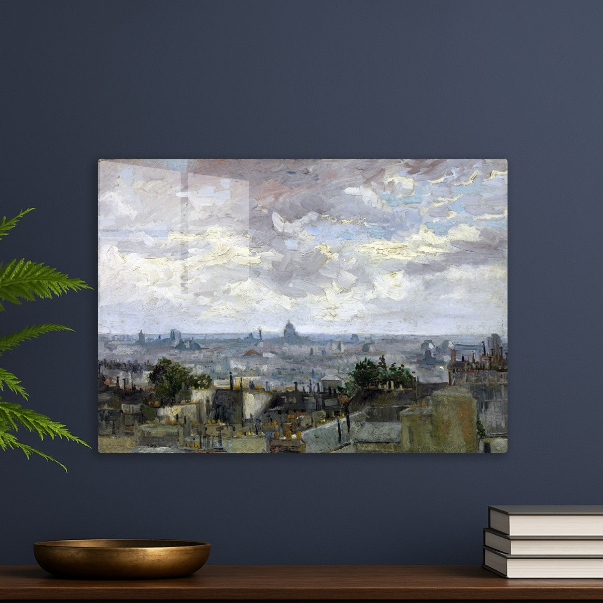 View of Paris painting