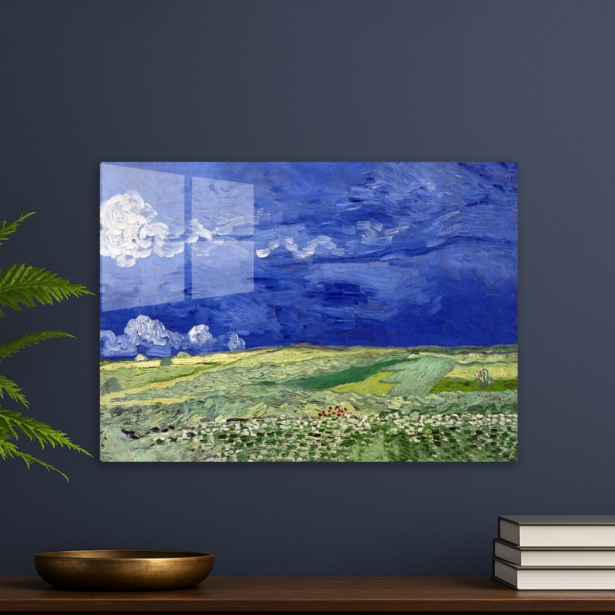 Wheatfield under thunderclouds