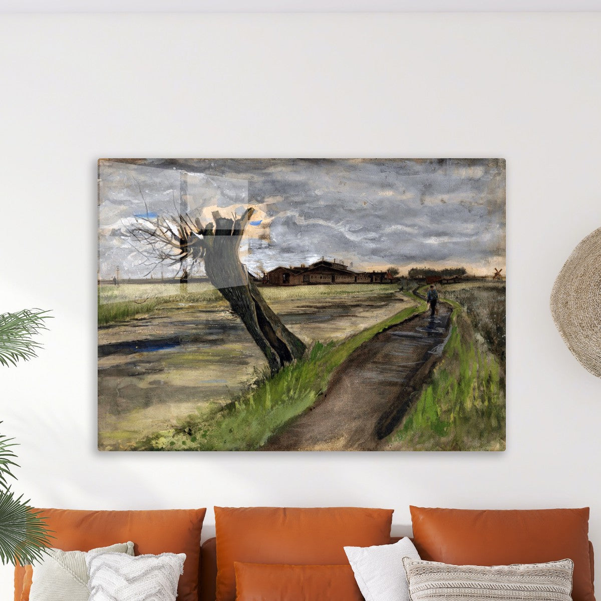 Pollard Willow tress painting