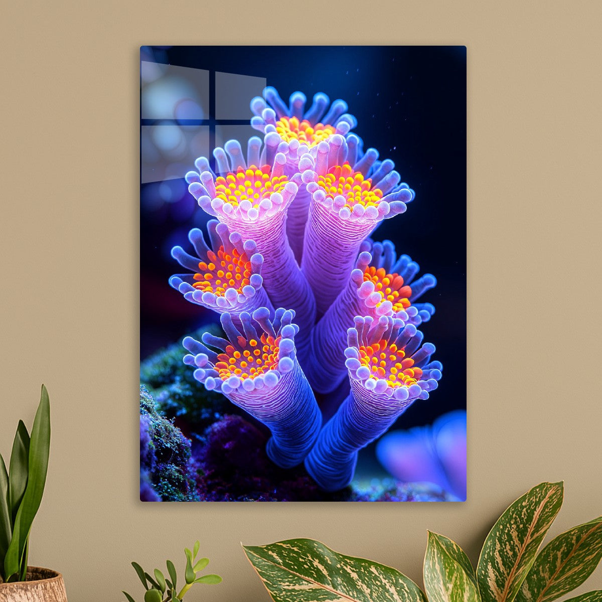 Neon Polyps of the Abyss