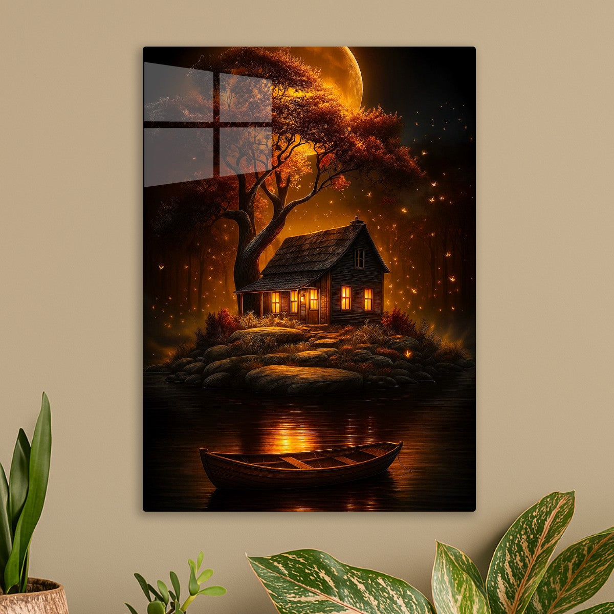 Moonlit Sanctuary by the Lake