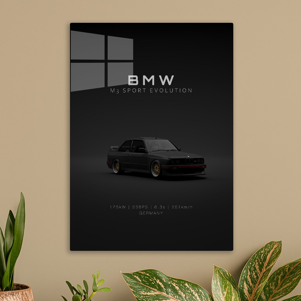 BMW M3 E30 Evo 3 Black Front -