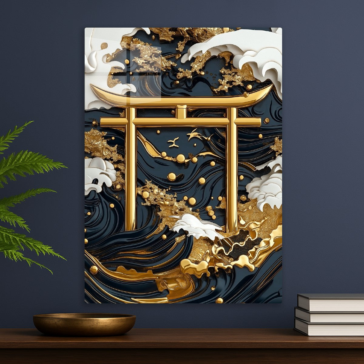 Golden Torii Gate Great Wave