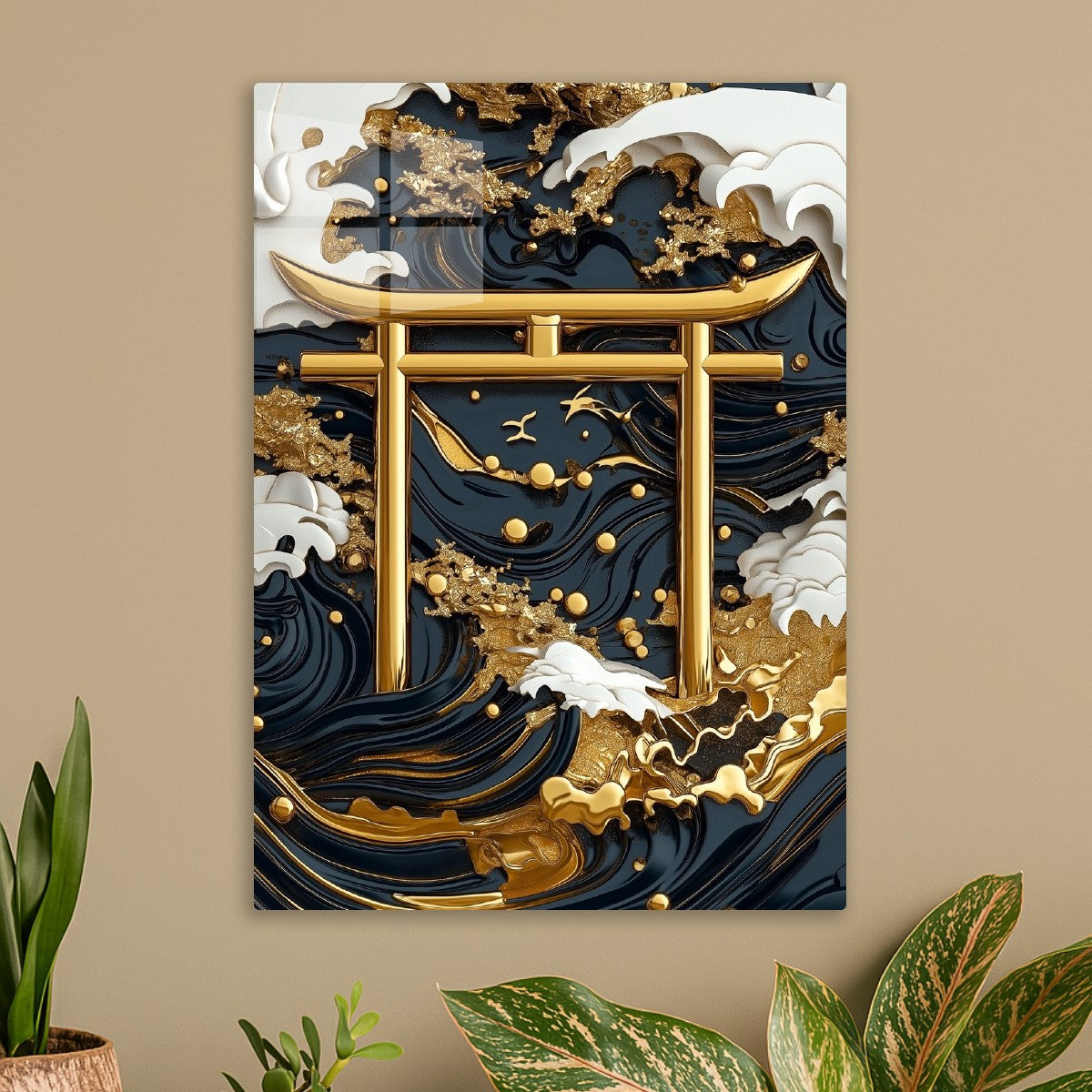 Golden Torii Gate Great Wave