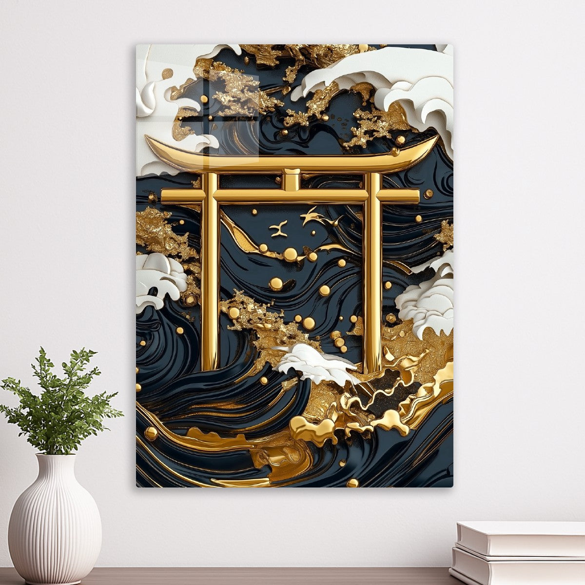 Golden Torii Gate Great Wave