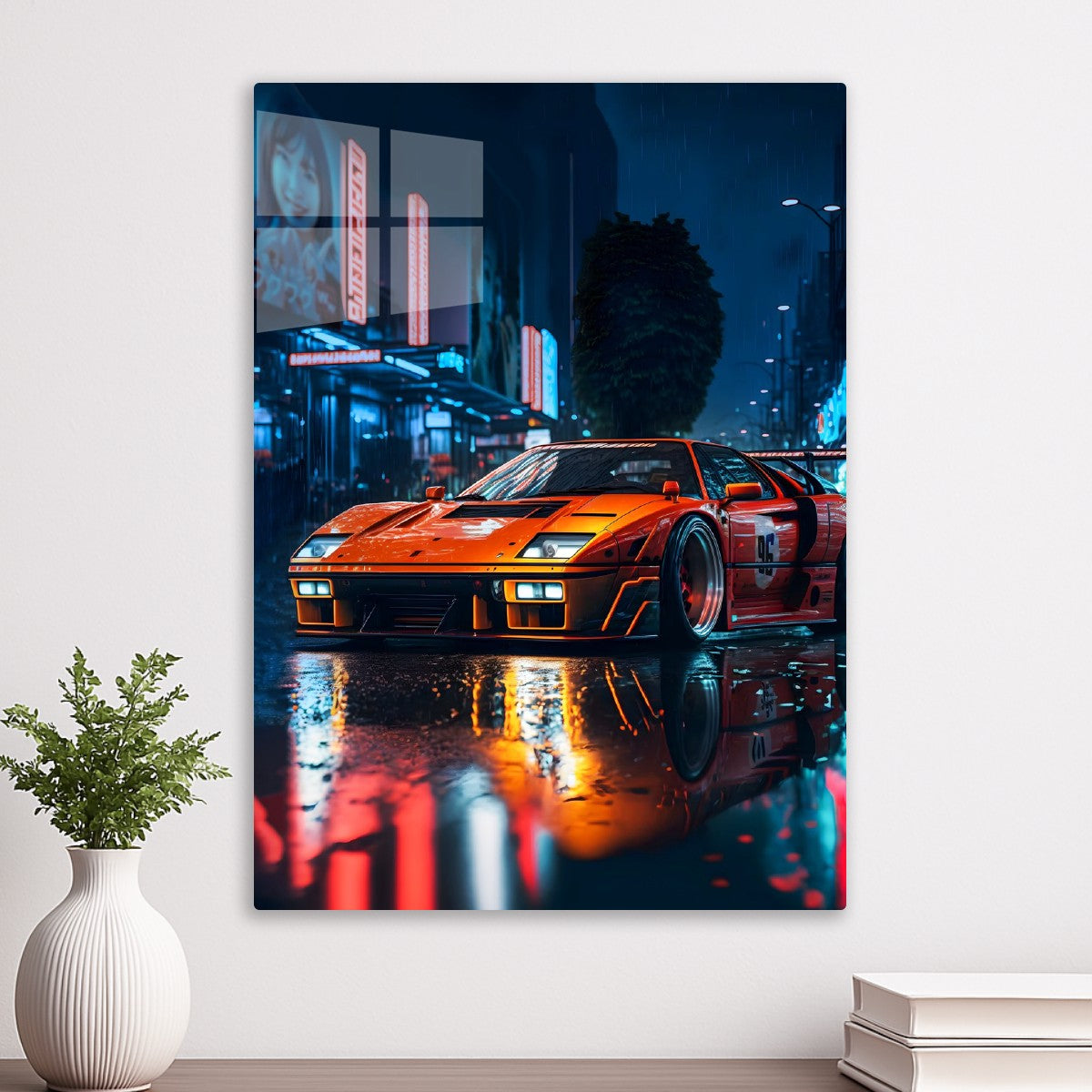 Toyota, synthwave city street