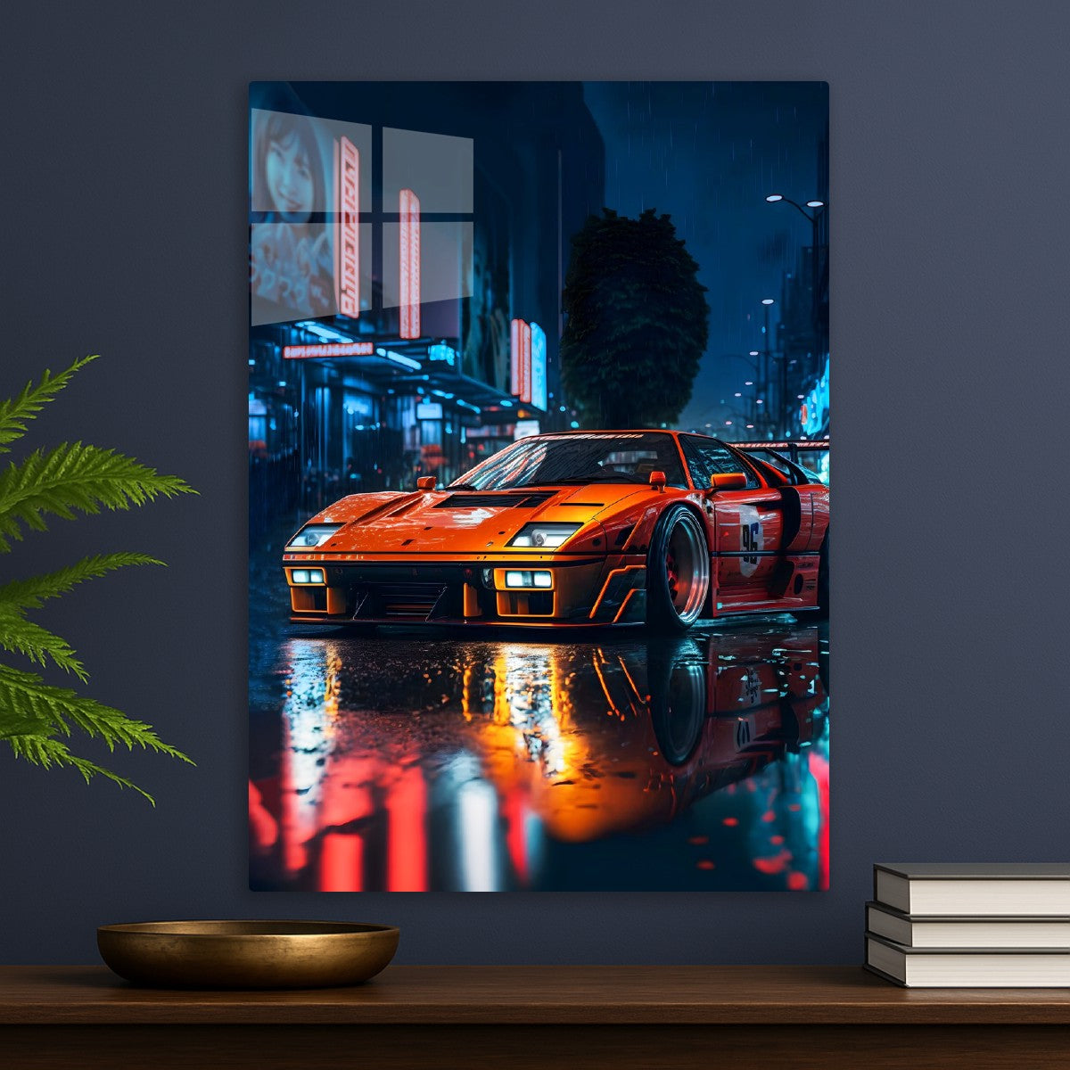 Toyota, synthwave city street