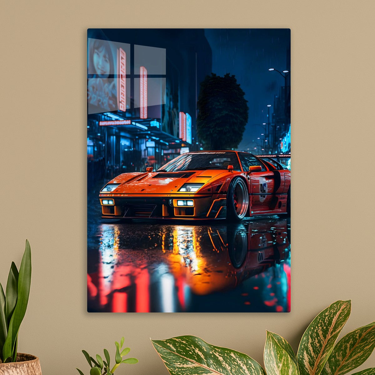Toyota, synthwave city street