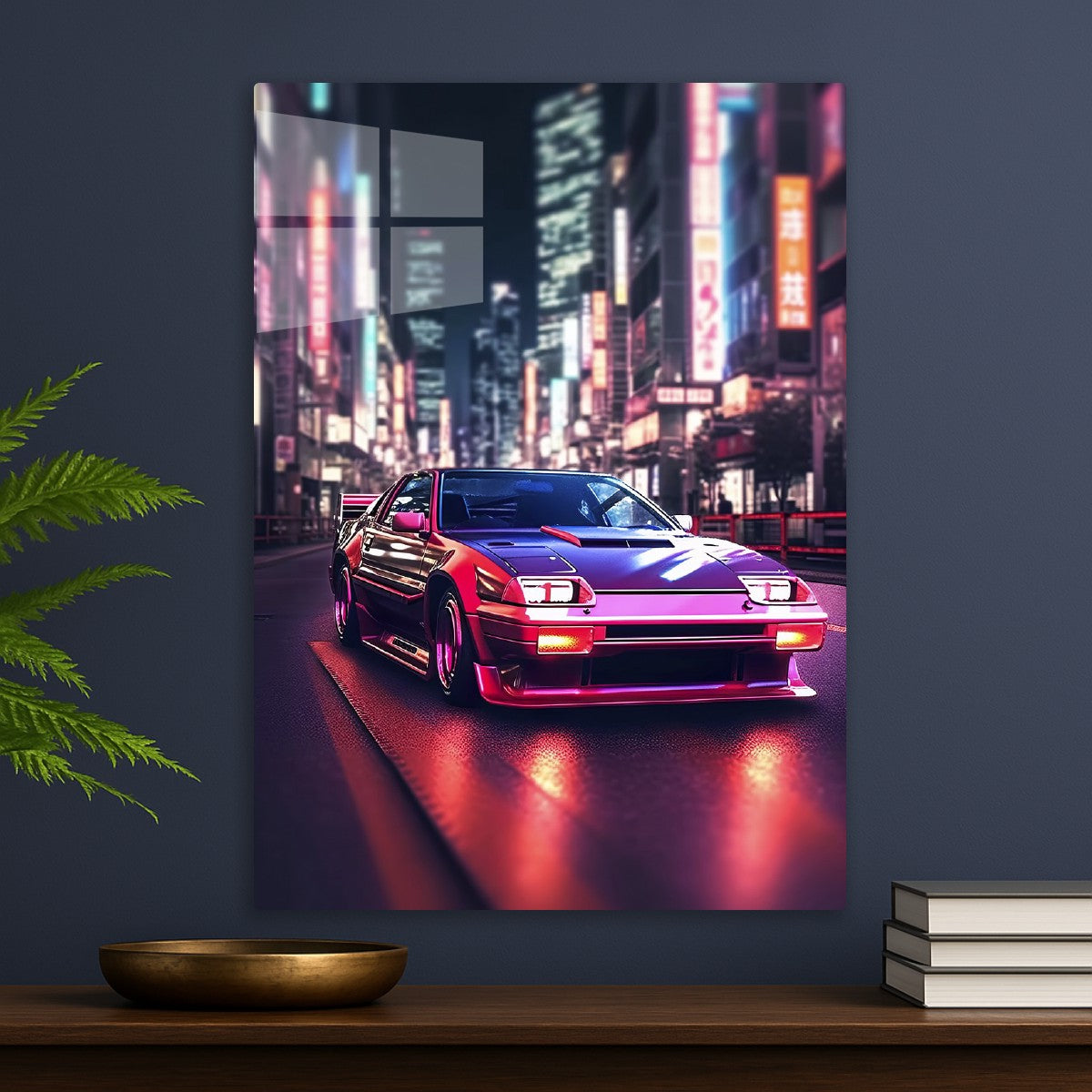 Toyota, synthwave city street