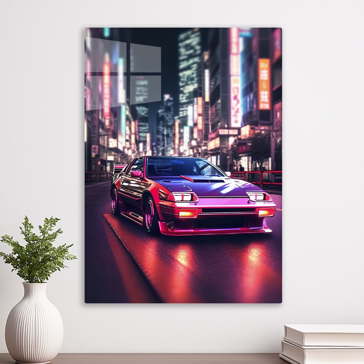Toyota, synthwave city street