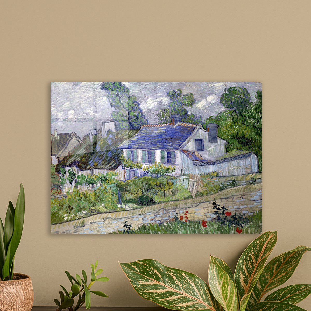 Houses at Auvers painting