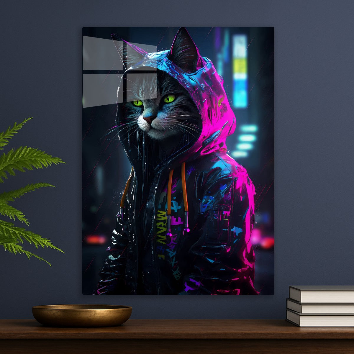Cyberpunk Future Cat Neon