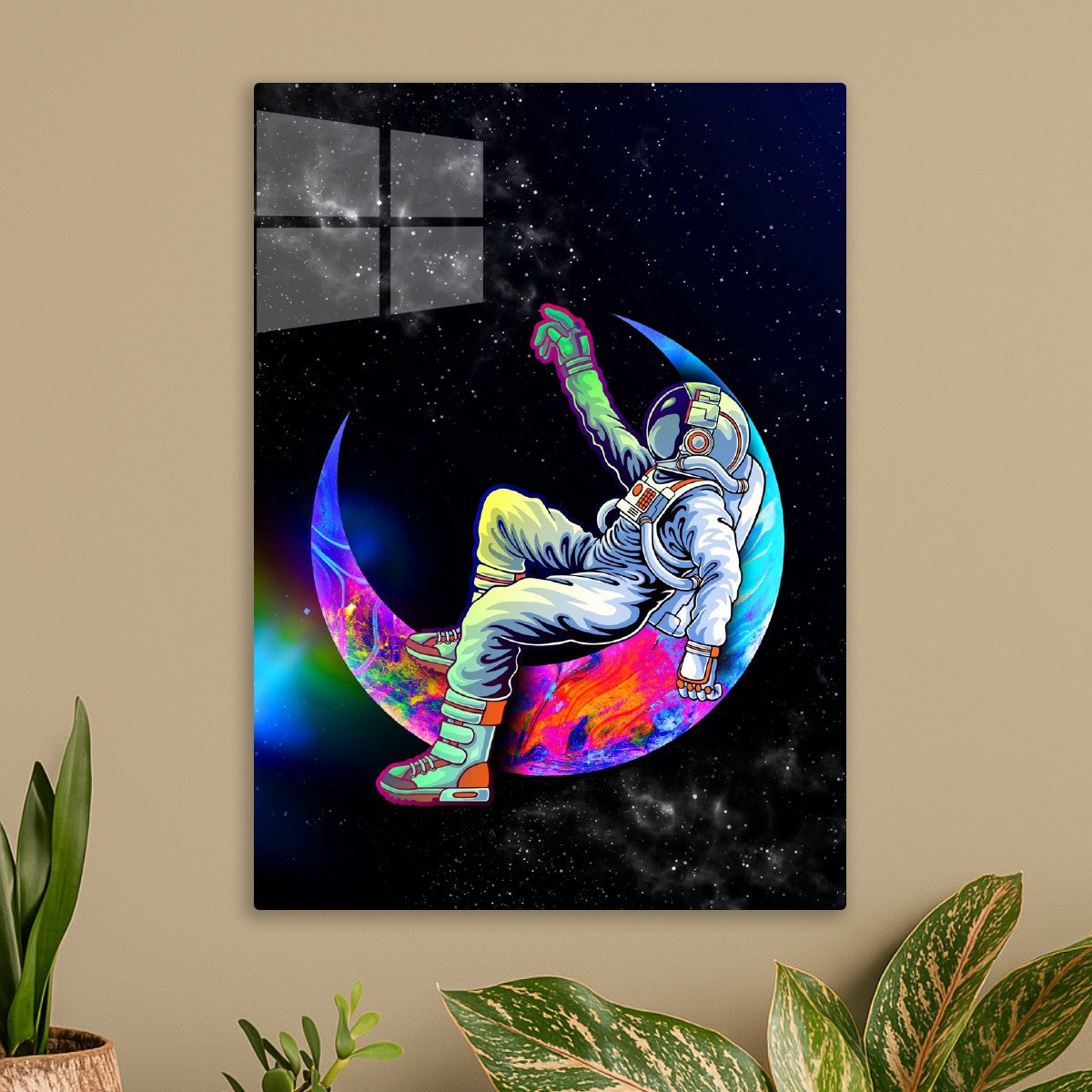 Psychedelic Crescent Moon
