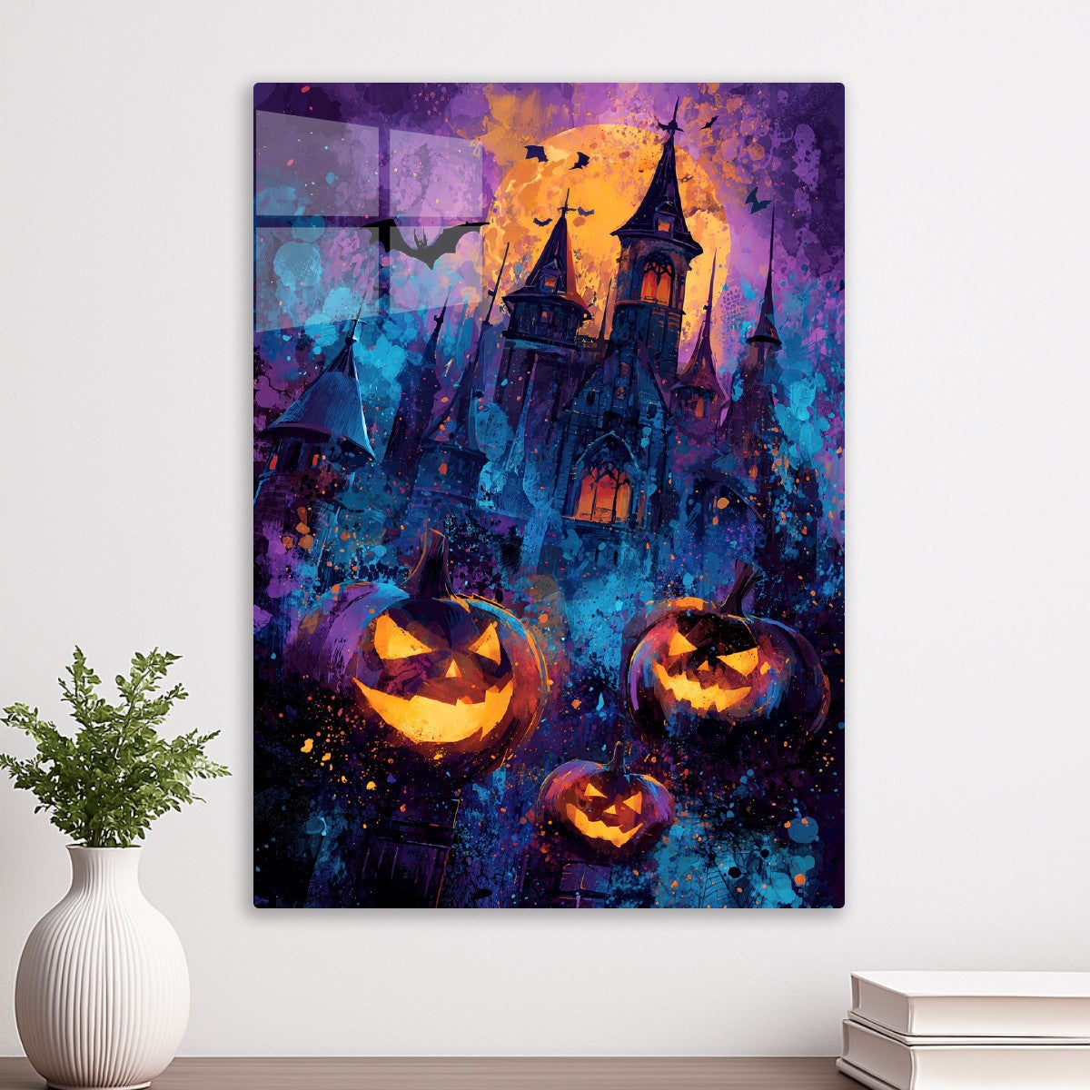 Halloween Castle and Pumpkins