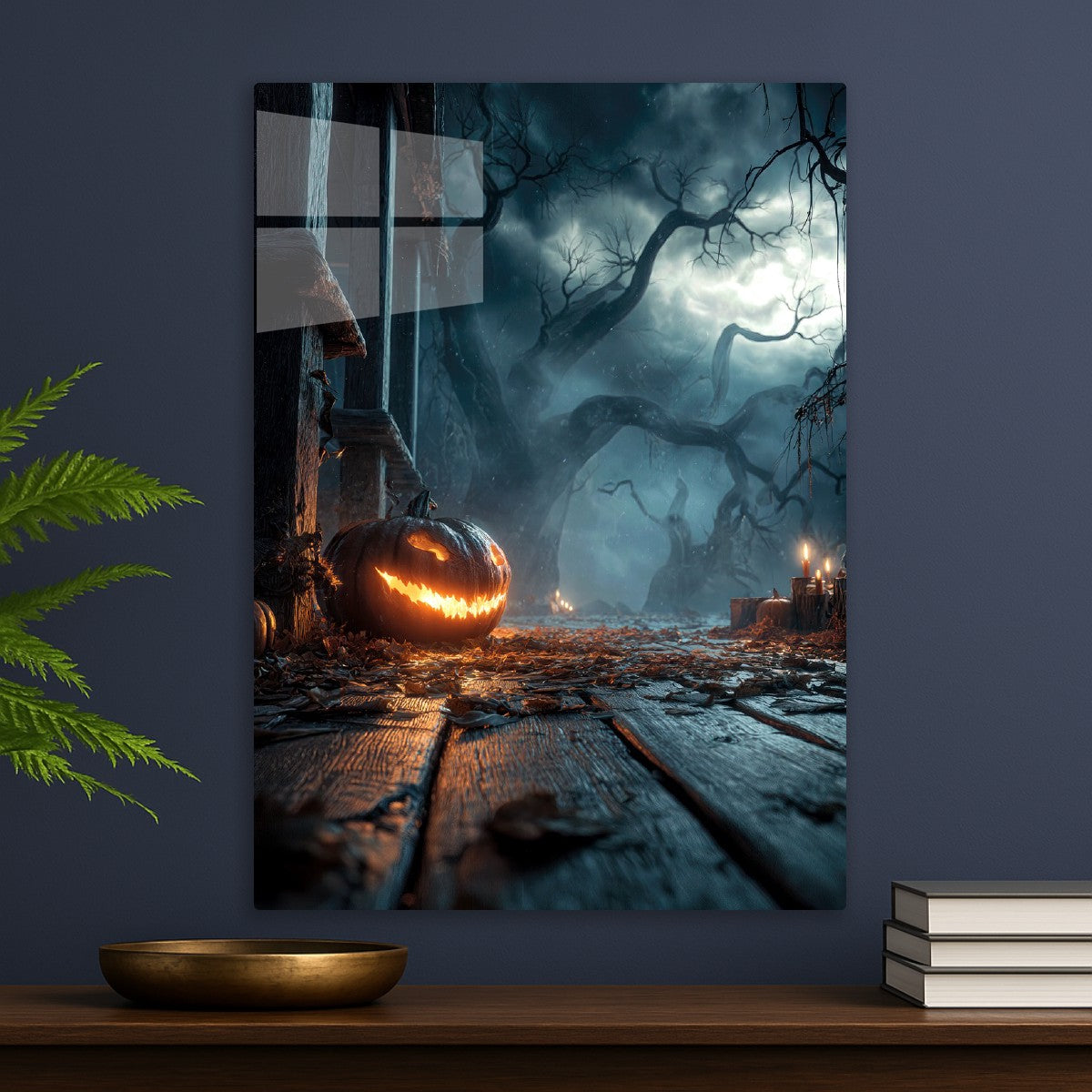 Sinister Pumpkin On Porch
