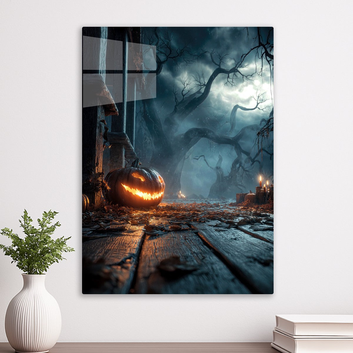 Sinister Pumpkin On Porch
