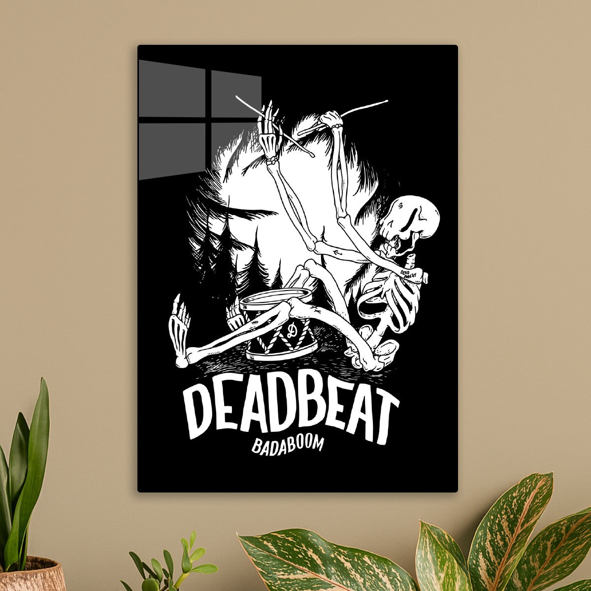 Deadbeat Skeleton Drummer Post