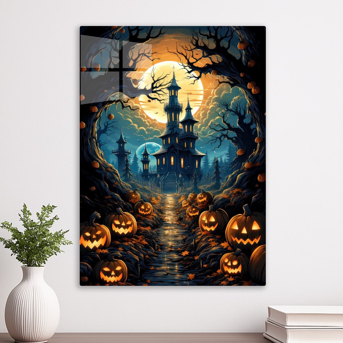 Haunted House Jack-O-Lanterns